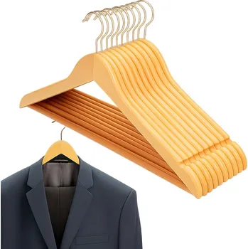 Věšák Dřevěný věšák Gockowiak závěsný, odstíny hnědé, 10 ks