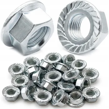 Matice Přírubová matice M6 nerezová ocel INOX ocel A2 matice DIN 6923 20 ks