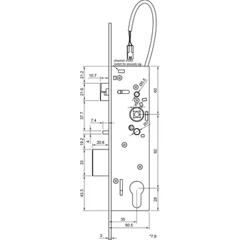 Příslušenství k domovnímu zvonku SAM EL MI 9235 - elektromechanický samozamykací zámek