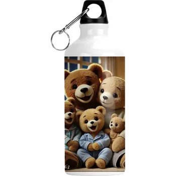 Láhev Lahev Na Pití Láhev Medvídek Modrá 500ml Na Vodu S Nápisem Potiskem