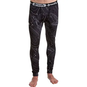 Pánské termo spodky Termo kalhoty Meatfly Sloan Black Topography L