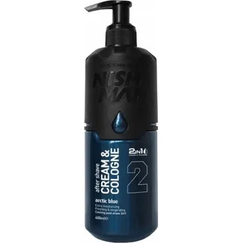 NishMan Balzám po holení s kolínskou vodou 2v1 Arctic Blue 400 ml