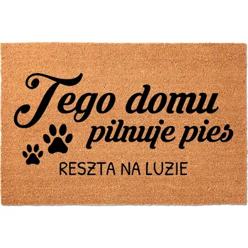 Rohožka KOKOSOVÁ VSTUPNÍ ROHOŽKA PŘED DVEŘE NA BOTY - ZÁBAVNÁ - TENTO DŮM HLÍDÁM