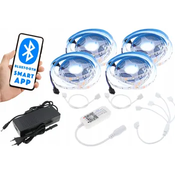 LED páska SADA 20m LED Pásky RGB Bluetooth Android iOS