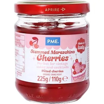 PME Červené maraschinové třešně se stopkami 225 g