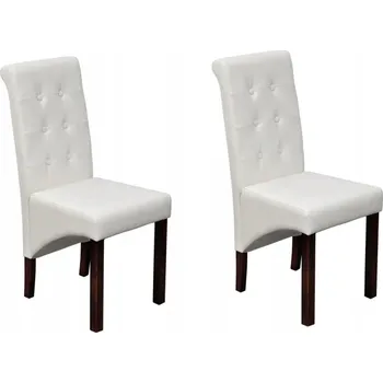 Jídelní židle Židle VidaXL umělá kůže bílá 2 ks