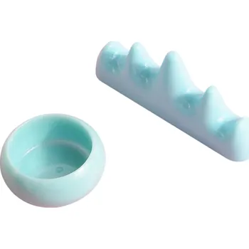 Profesionální mycí zařízení kartáčků na nehty Nádoba 4 x 4,7 x 2,5 cm Držáček 10 x 2 x 4 cm Hygienický čistič modrá