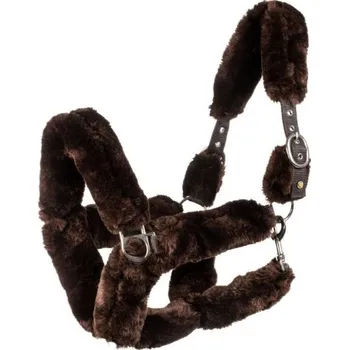 Ohlávka EQUESTRO s beránkem brown/brown FULL