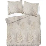 Povlečení francouzské saténové, Tráva na béžové, 220x200 + 2x 70x80 cm