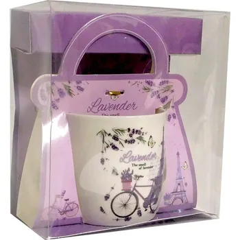 PROHOME - Hrnek 350ml Levandule Kolo dárková sada