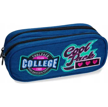 Penál PENÁL COOLPACK CLEVER GIRLS BADGES DENIM