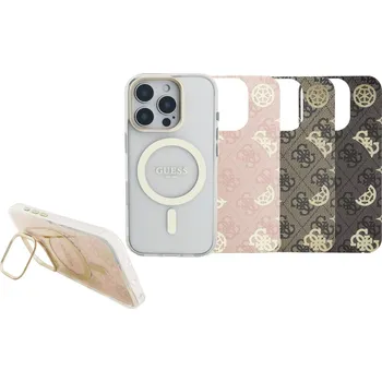 Pouzdro na mobilní telefon Guess MagSafe kryt na iPhone s vyměnitelným pozadím Electroplated Stand Camera Frame-Vícebarevná / iPhone 16 Pro Max