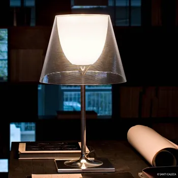 Lampička Stolní lampa FLOS KTribe T2 transparentní - Ø základny 25 cm bílá, stříbrná 1 x 150 W - Doprava zdarma