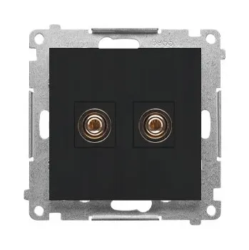 Elektrická zásuvka USB zásuvka do zdi Kontakt-simon černá