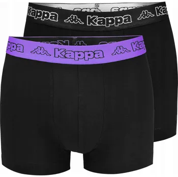 Pánské spodní prádlo Boxerky Kappa Boxers 2-Pack Black/Dewberry 2XL