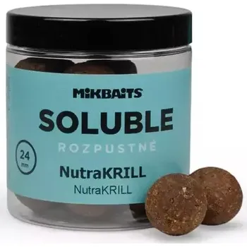 MIKBAITS Rozpustné SOLUBLE boilie 250ml - NutraKRILL 24mm