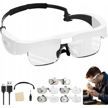 Lupa ZVĚTŠOVACÍ HODINÁŘSKÉ BRÝLE LUPA 0,75x - 4x S LED PODSVÍCENÍM