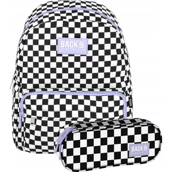 Školní batoh vícekomorový Back Up bílý, černý, vícebarevný