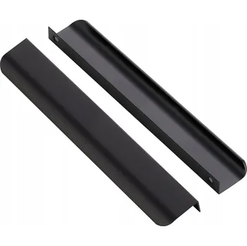 Nábytkové kování Nábytková úchytka hranová, černá matná, 30 cm