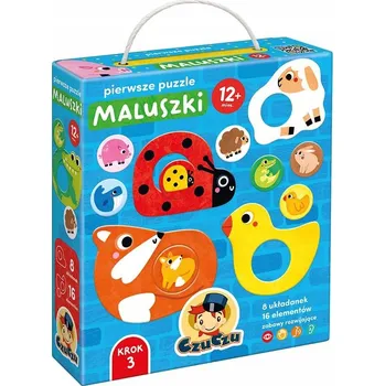 Puzzle CzuCzu První puzzle pro batolata 1+ 8 skládaček s dírkou