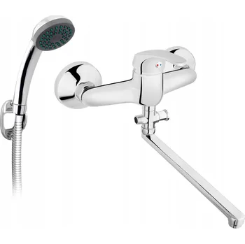 Vodovodní baterie Nástěnná vanová baterie páková Ferro BASIC, stříbrná