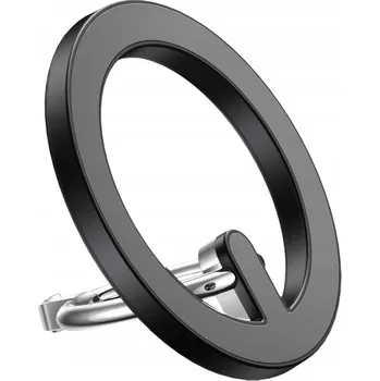 MAGNETICKÝ DRŽÁK TELEFONU DO AUTA S PRSTENEM A STOJANEM - ČERNÝ