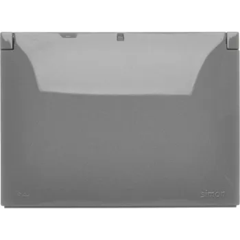 Elektrická zásuvka Simon AQUACLICK Dvojitá zásuvka kompaktní nástěnná schuko šedá ACGSZ2/18