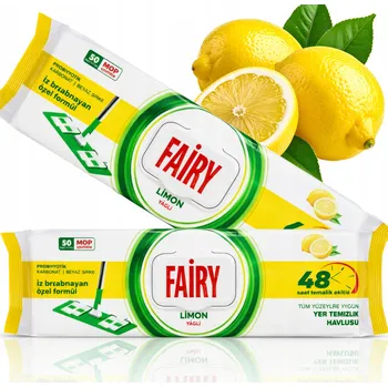 Utěrka Utěrka do mopu FAIRY viskóza bílá vůně citron 50 ks
