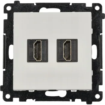 Elektrická zásuvka Simon 55 HDMI Zásuvka Jednoduchá Modul Standard HDMI: HDMI 2.1 Bílá (Bílá)