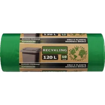 Pytle na odpadky Pytle na tříděný odpad na sklo Solid 120 l, 10 ks