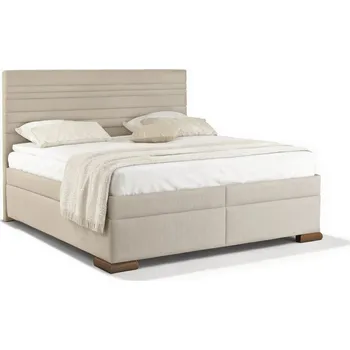 Postel Americká postel boxspring NUVIA 200x200cm, s matracemi a úložným prostorem