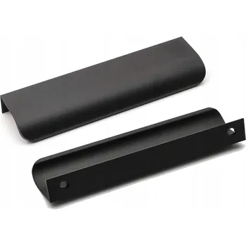 Nábytkové kování Nábytková úchytka YVS hranatá černá matná 25 cm 192 mm