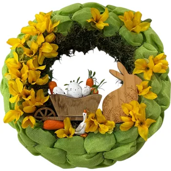 DANNY MADE Věnec V11-zeleno-žlutý