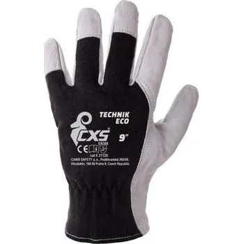 Pracovní rukavice Kombinované rukavice TECHNIK ECO, černo-bílé, vel. 10