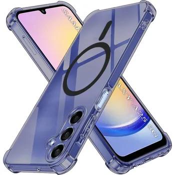 Techsuit - nárazuvzdorný průhledný silikonový MagSafe - Samsung Galaxy A25 5G - kouřově černý