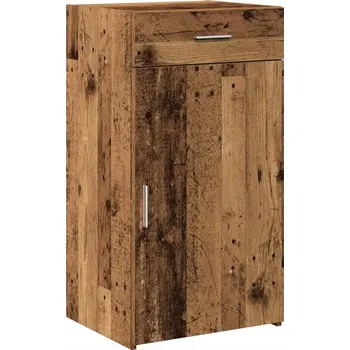 Konferenční stolek Rustikální odkládací stolek se zásuvkou, staré dřevo, 50 x 42,5 x 93 cm