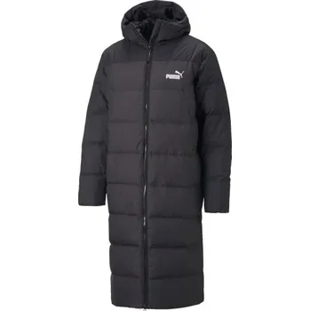 Pánský kabát Puma LONG HOODED DOWN COAT JACKET M Černá, Bílá