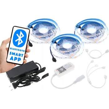 LED páska SADA 15m LED RGB pásek Bluetooth Android iOS