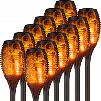 Venkovní osvětlení Solární lampa zapichovací lampa ORIOS černá 51 cm 12 ks