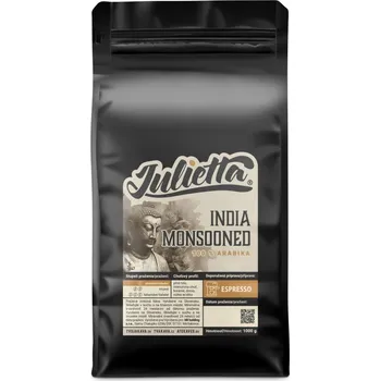 Káva Julietta India Monsooned – čerstvě pražená zrnková káva, 100% Arabika (1 kg)