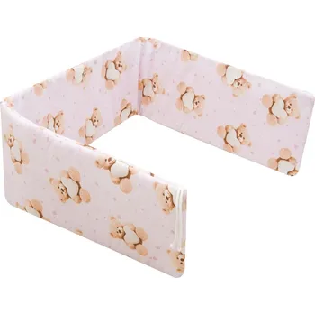 Dětské zboží Mantinel do postýlky New Baby Love Teddy Bear pink