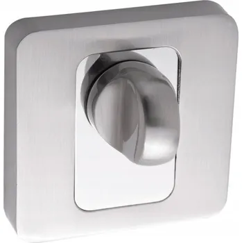 Dveřní kování Interiérová klika Kuchinox Krátká, Čtvercová rozeta, Štít s WC zámkem