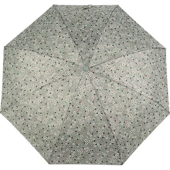 Deštník Dámský mini skládací deštník, velké, 6 zelenkavá květy