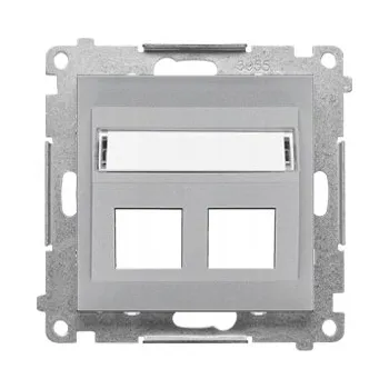 Elektrická zásuvka Internetová zásuvka nástěnná Kontakt-simon šedá