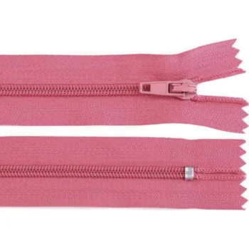 Zip Spirálový zip No 3 délka 12 cm autolock, malé, 141 růžová dětská tmavá