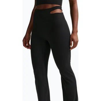 Dámské kalhoty Dámské sportovní kalhoty Nike Zenvy High-Waisted Flared black/pcg3c
