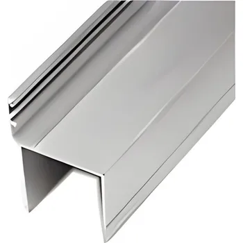 Garážová vrata hliníkový H-profil dveřní, elox - Al profil pro šířku panelů 40 mm, šířka 40,5 mm, výška profilu 63,6 mm, délka 3 m, cena za kus