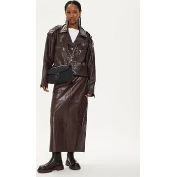 Dámská sukně Gestuz Kožená sukně 10908393 Hnědá Relaxed Fit 38