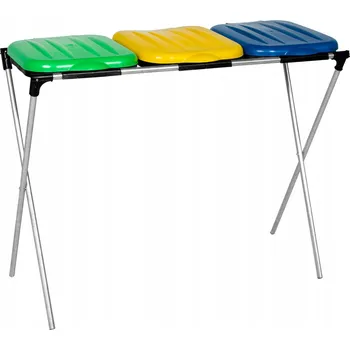 STOJAN DRŽÁK NA PYTLE NA ODPADKY PRO TŘÍDĚNÍ ODPADU TŘÍKOMOROVÝ