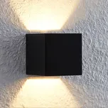 Lindby Quaso LED nástěnné světlo, beton černá černé 1 x 4 W LED